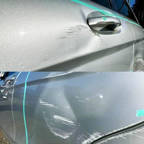 ベンツ C180 W204 左リアドア・フェンダーの板金塗装・事故修理｜横浜市都筑区 ケービーエス