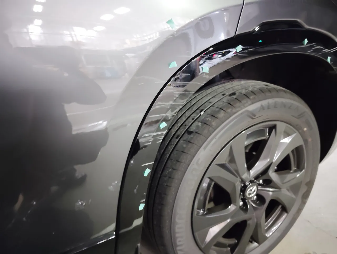 CX-5 アーチモールとクォーターパネルの擦り傷